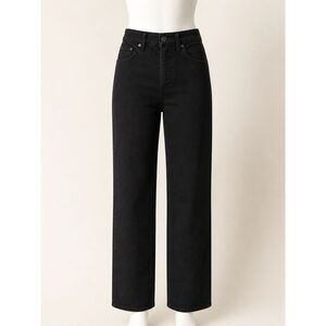 Universal Thread Black High Rise Straight Leg Jeans Size 4 NWT Stretch Denim